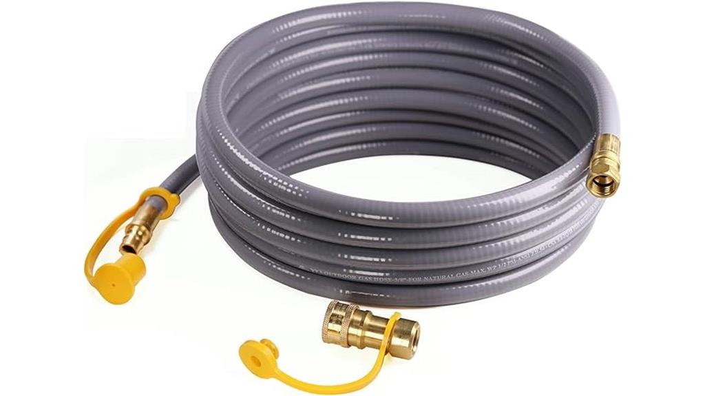 12 foot gas hose quick connect