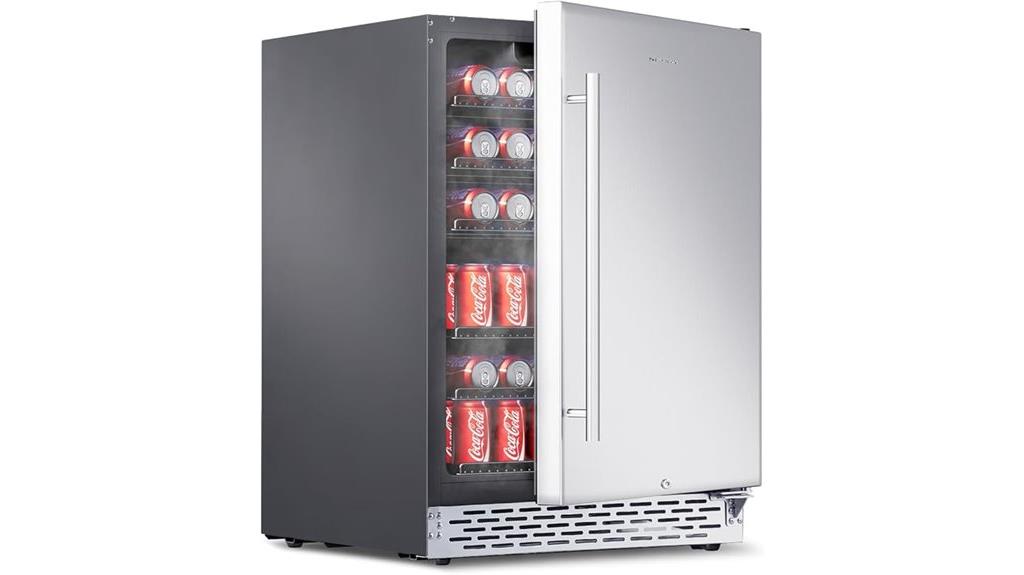 24 inch stainless beverage cooler