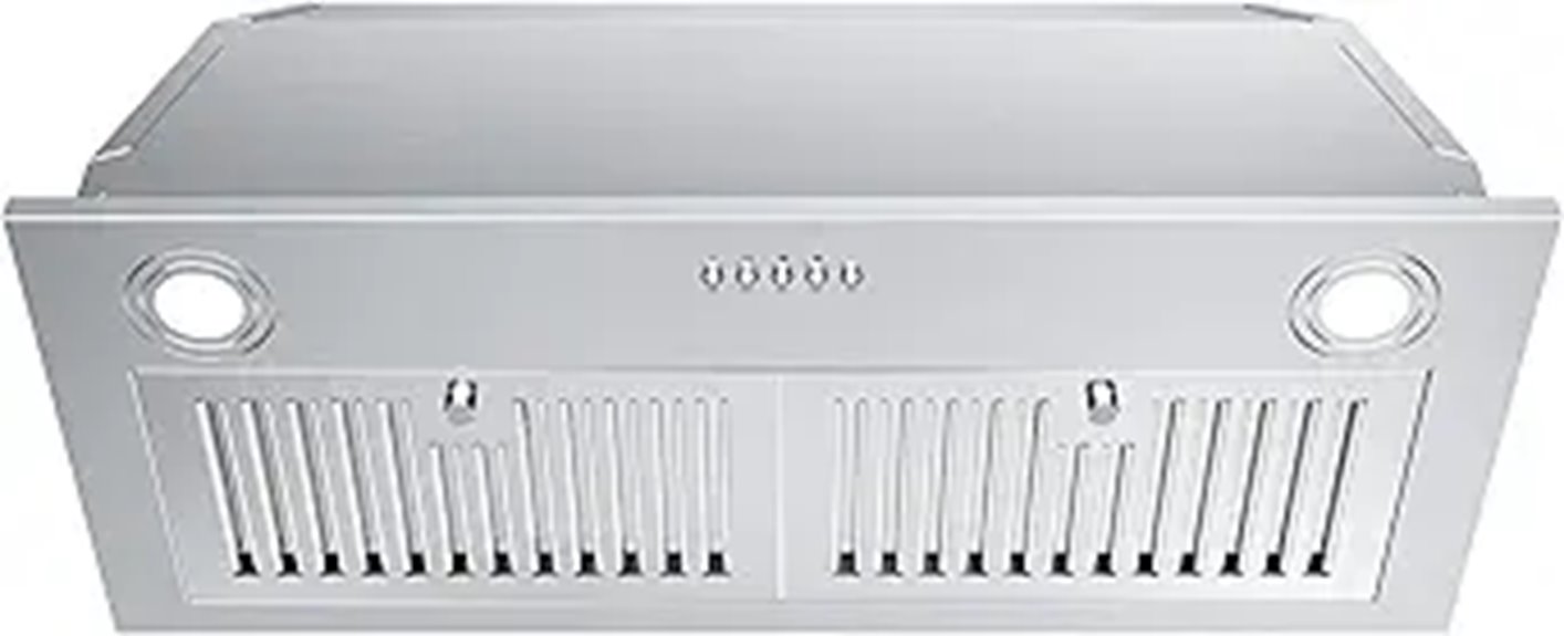 30 inch 600 cfm range hood