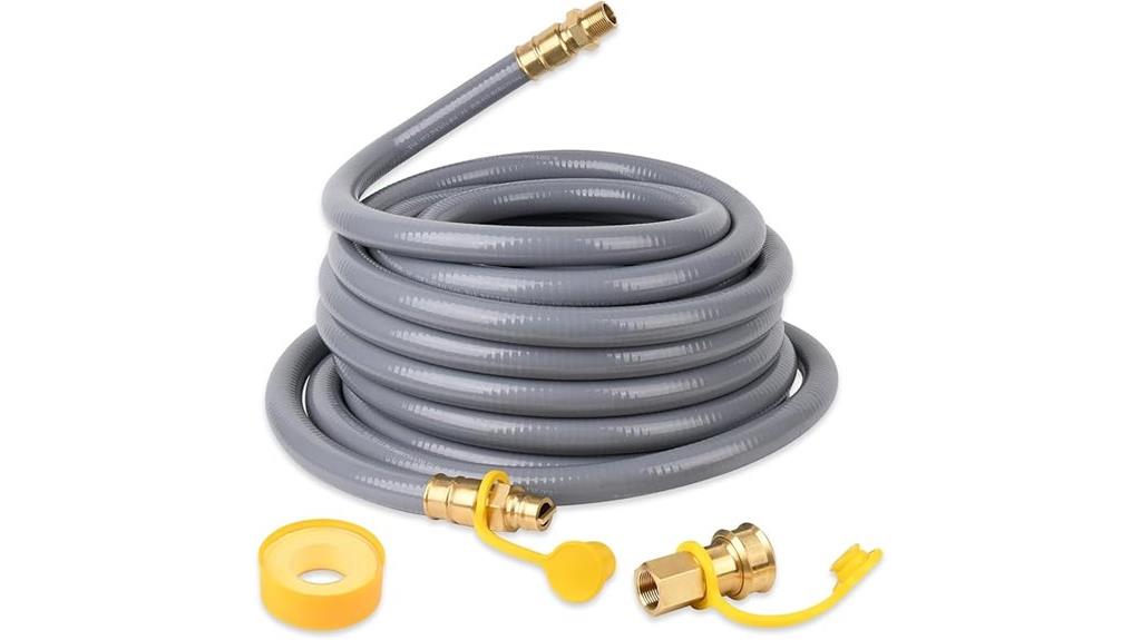 50ft gas hose quick connect