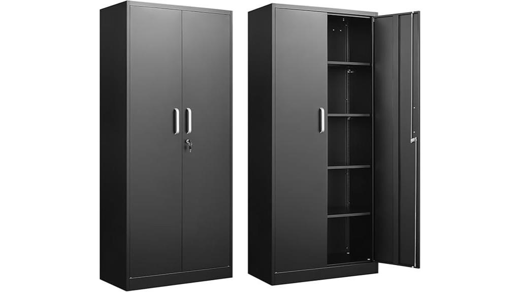 adjustable lockable metal cabinet