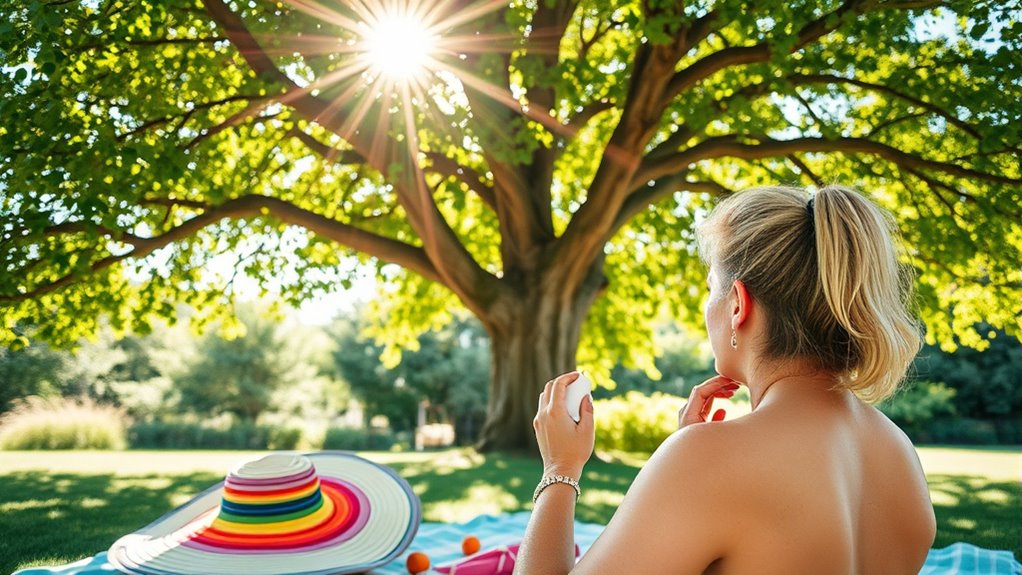 apply sunscreen thoroughly regularly