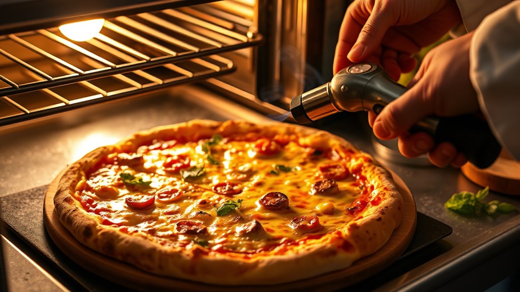 arrange toppings evenly warm