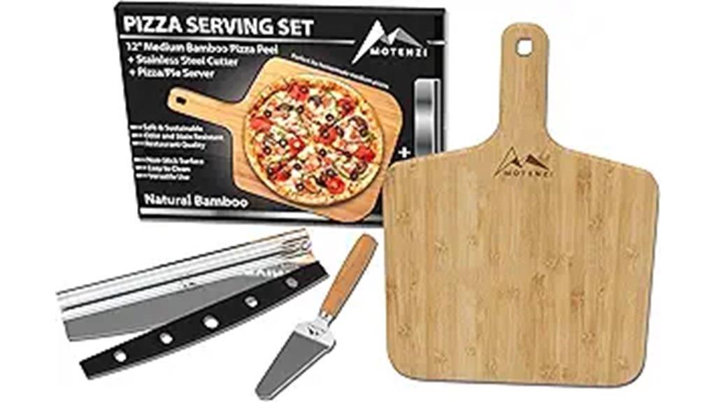 bamboo pizza peel set