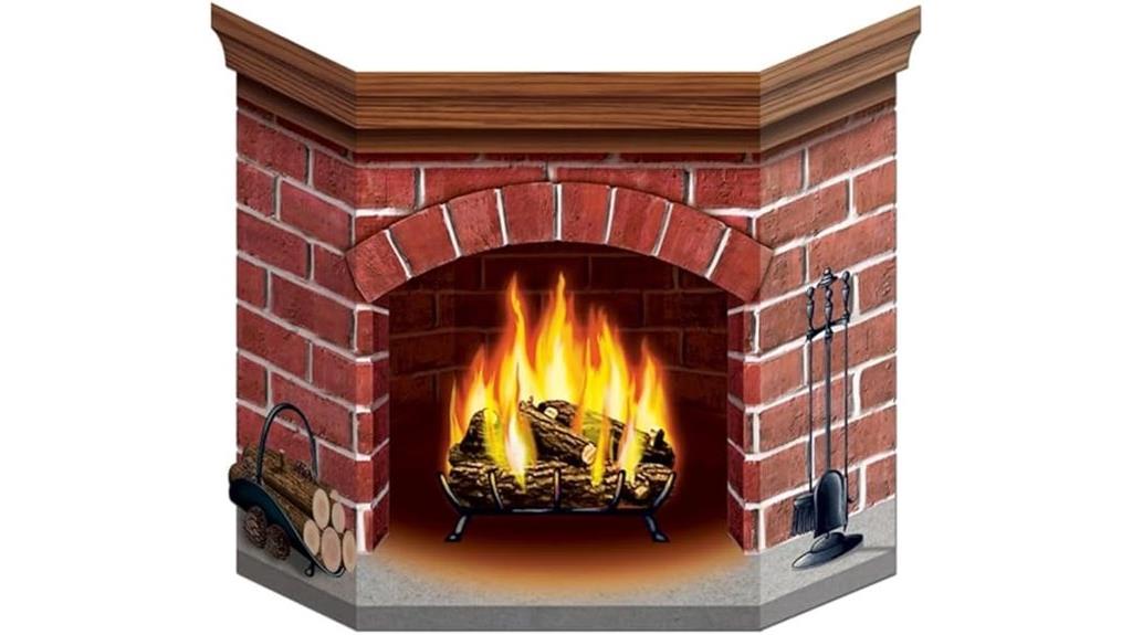 brick fireplace stand up accessory