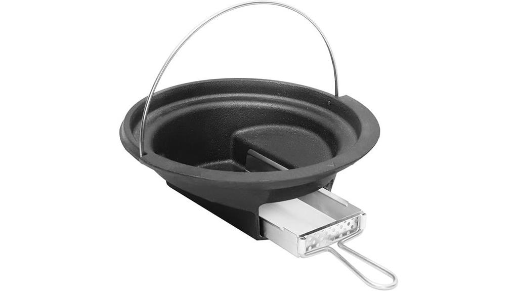 cast iron ash can for big green egg