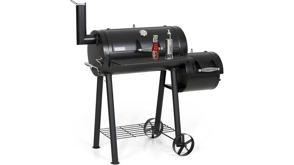 charcoal grill with smoker