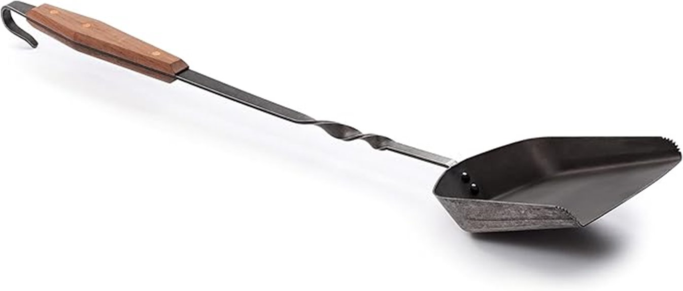 coal shovel with walnut handle