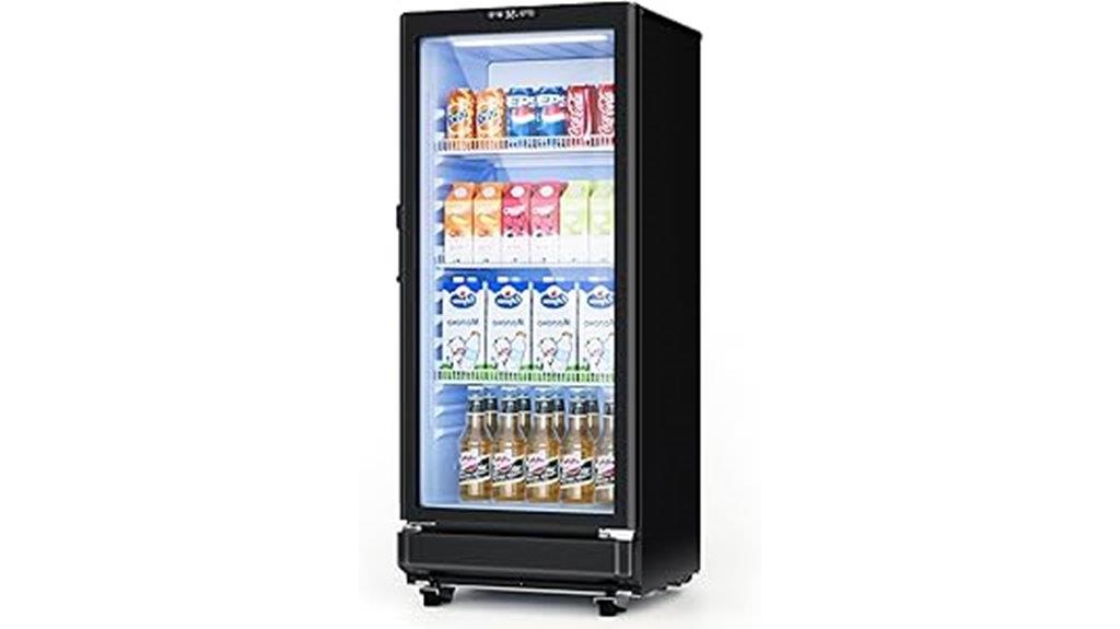 commercial glass door refrigerator