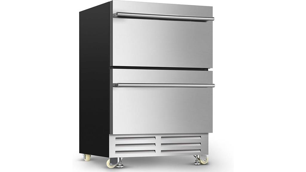 compact mobile dual fridge