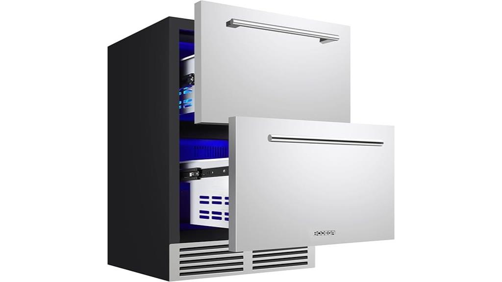 compact under counter beverage cooler
