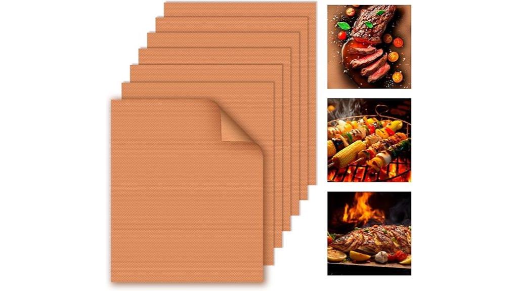 copper grill mat set
