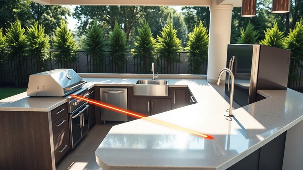 efficient outdoor kitchen layout
