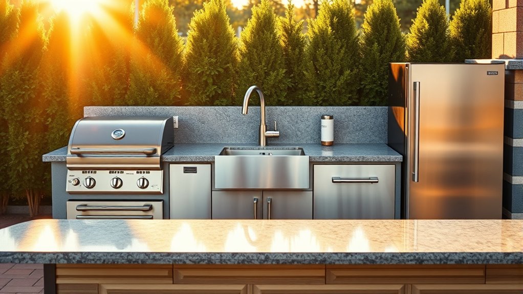 efficient outdoor kitchen layout