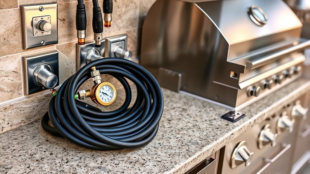 electrical and gas connections