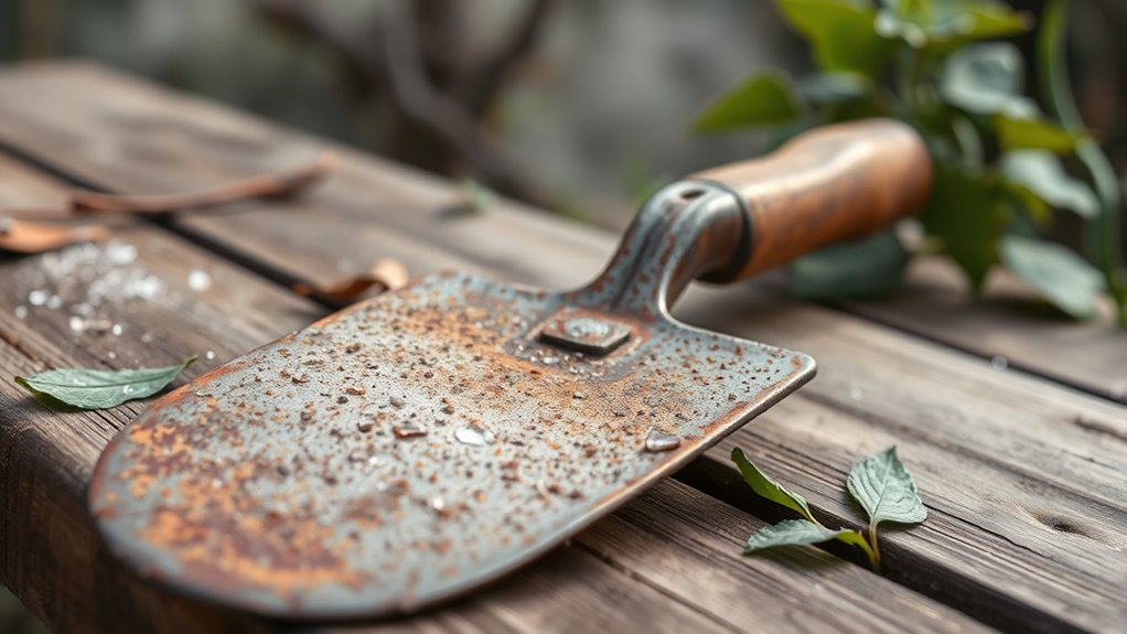 elevate items to prevent rust