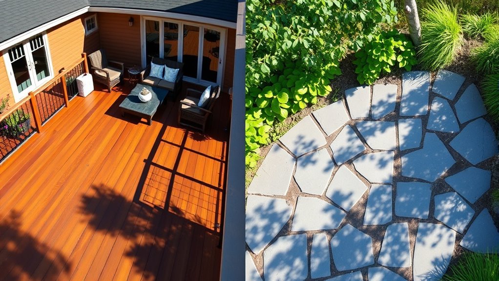 elevated versus ground level outdoor structures