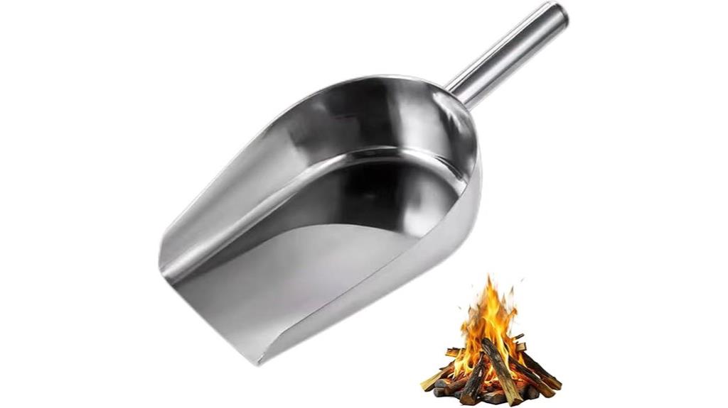 fireplace and garden shovel