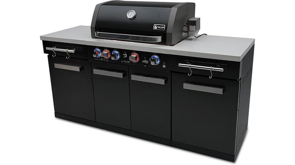 five burner outdoor grill