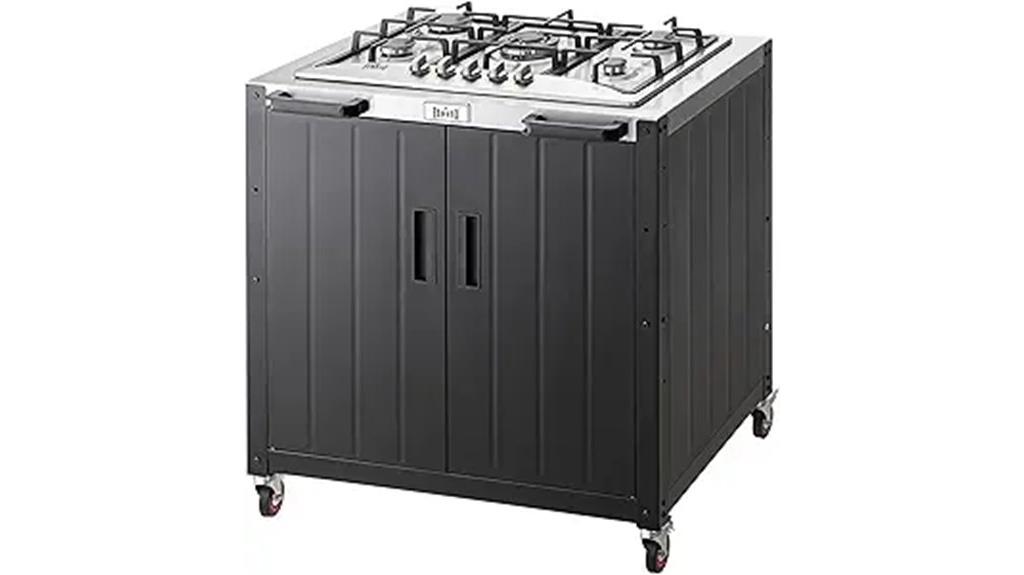 five burner stainless grill