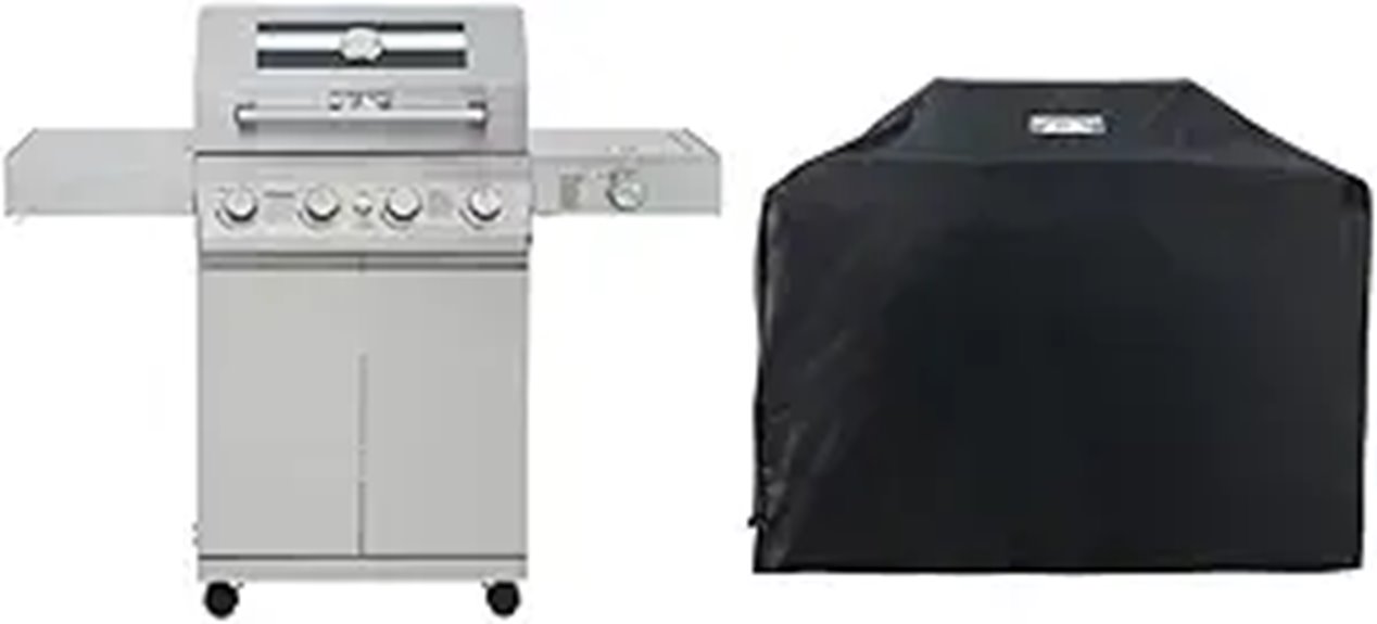 four burner propane grill