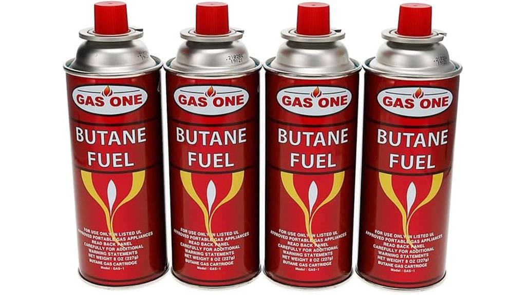 four pack butane canisters