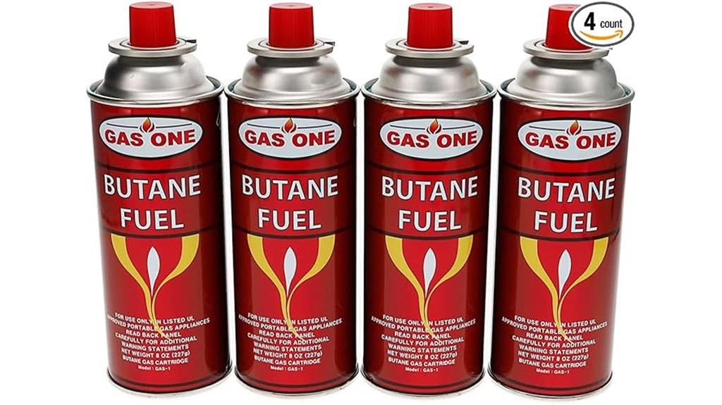 four pack butane cans