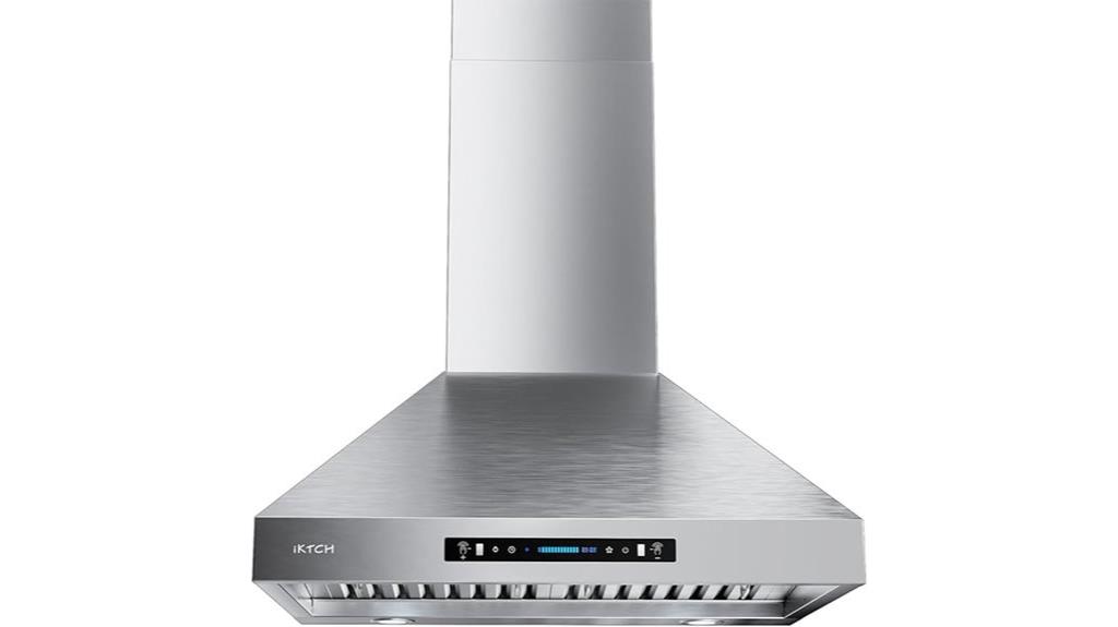 gesture touch wall mount range hood
