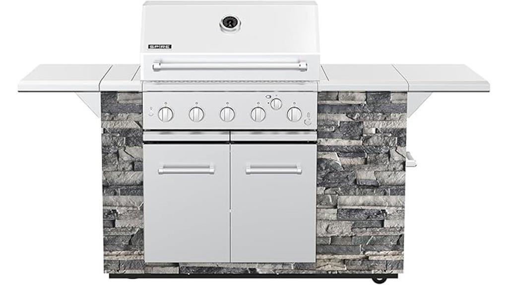 gray 5 burner gas grill