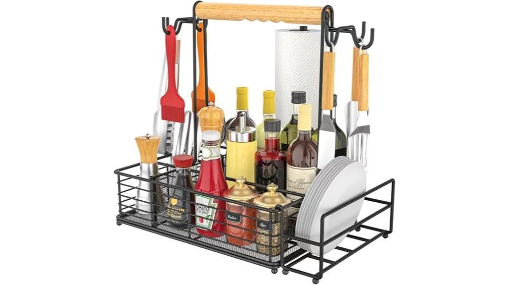 grill caddy with storage