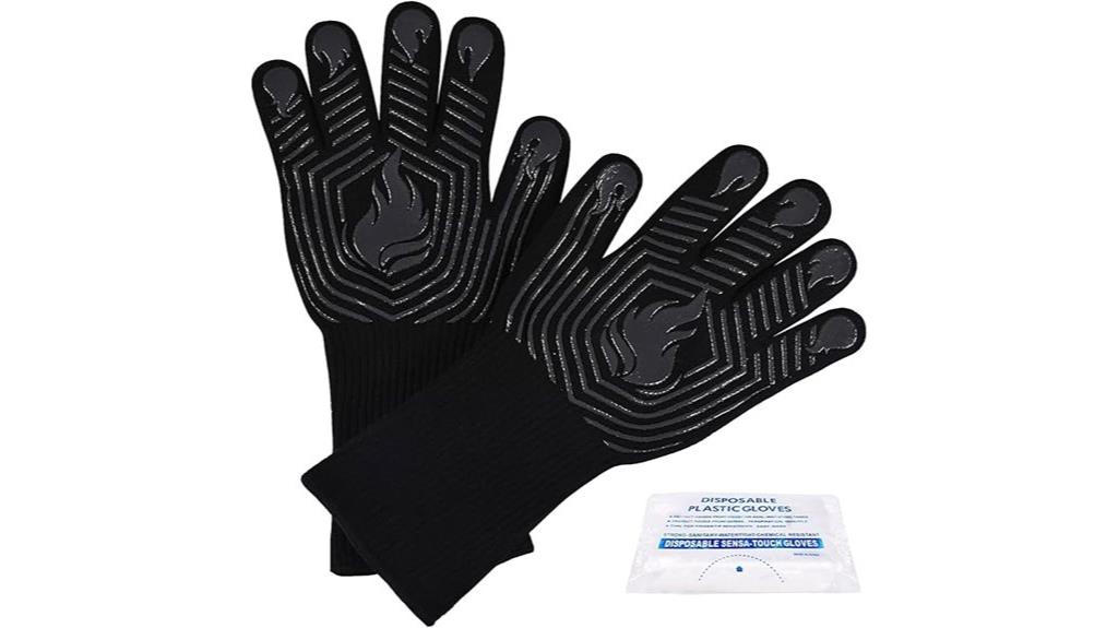 heat resistant silicone bbq gloves