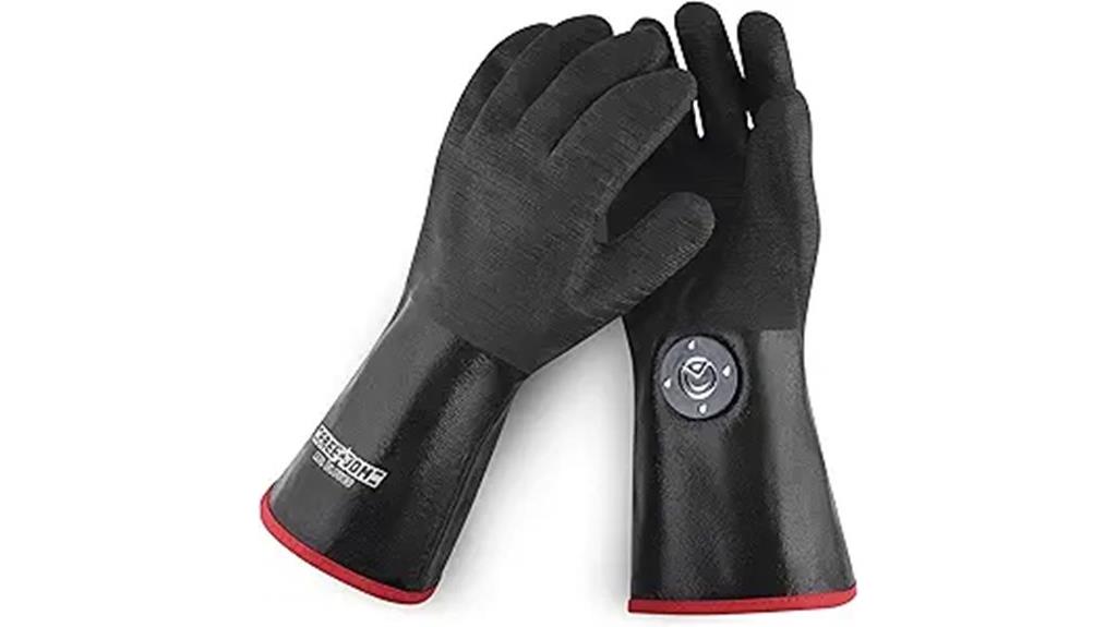high heat waterproof bbq gloves