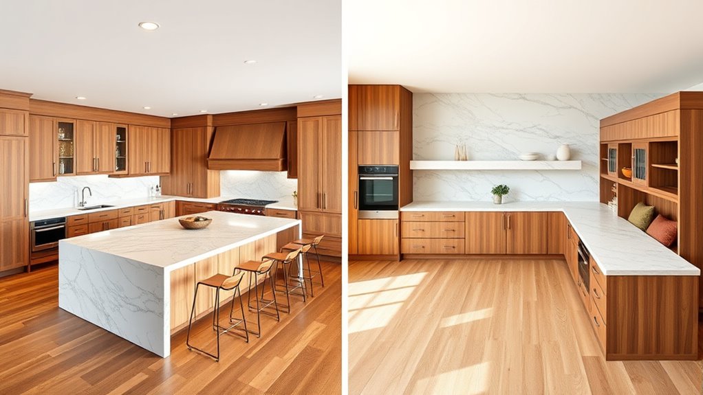 island layout offers more storage