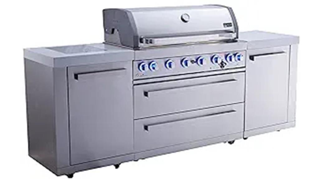 large 6 burner grill
