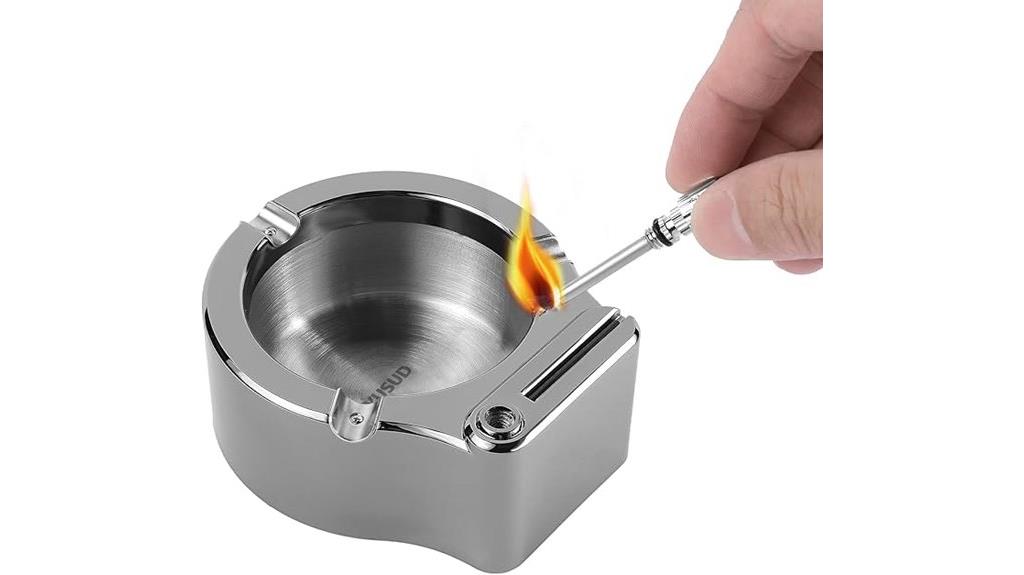 large metal ashtray