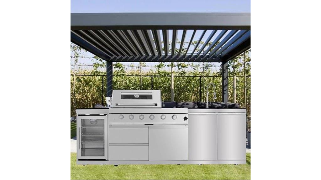 large outdoor kitchen bar