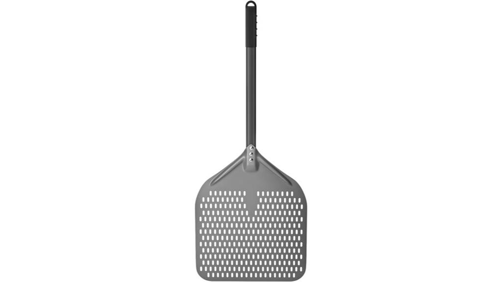 large perforated pizza paddle
