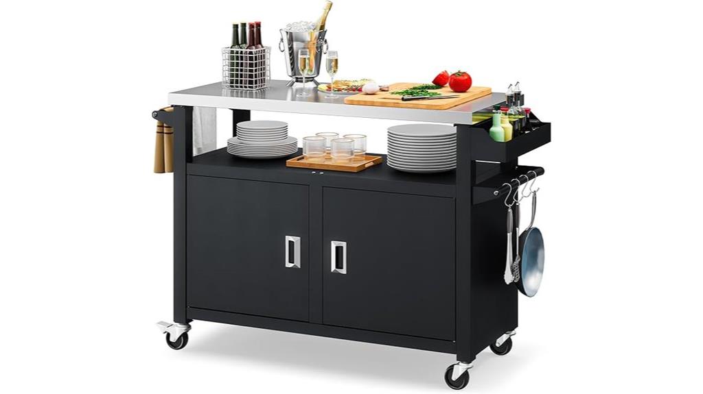 large stainless steel grill