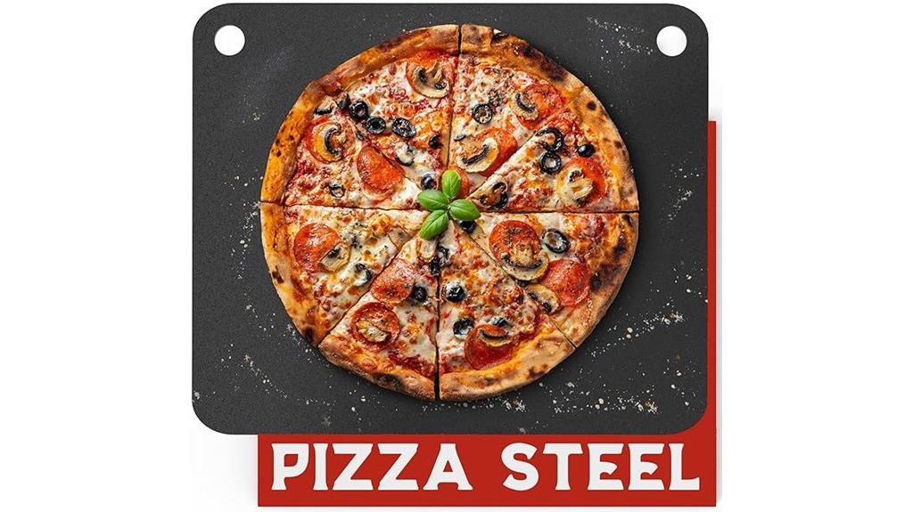 large steel pizza oven