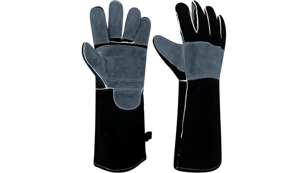 leather heat resistant welding gloves