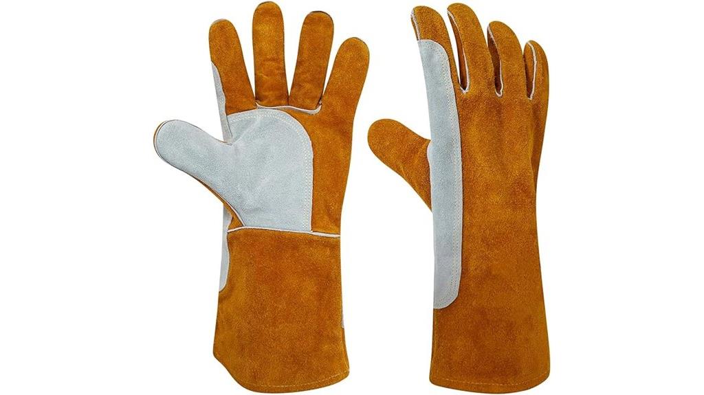 leather heat resistant welding gloves