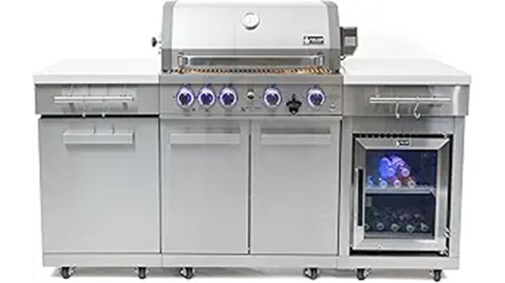 luxury outdoor grilling station