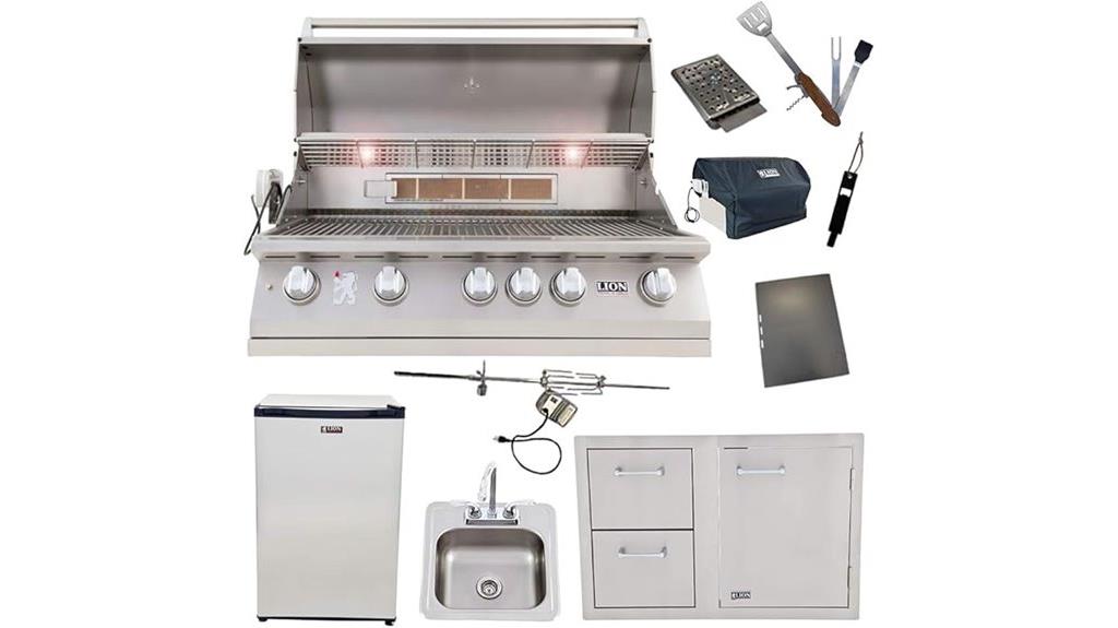 luxury outdoor grilling station