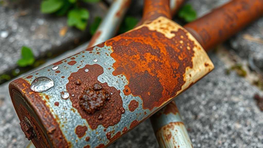 metal oxidation due to environmental exposure