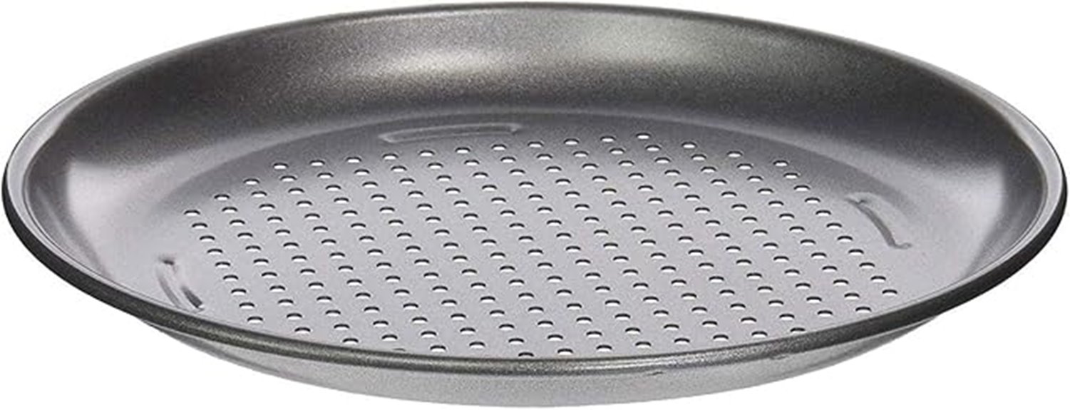 mini steel gray pizza pans