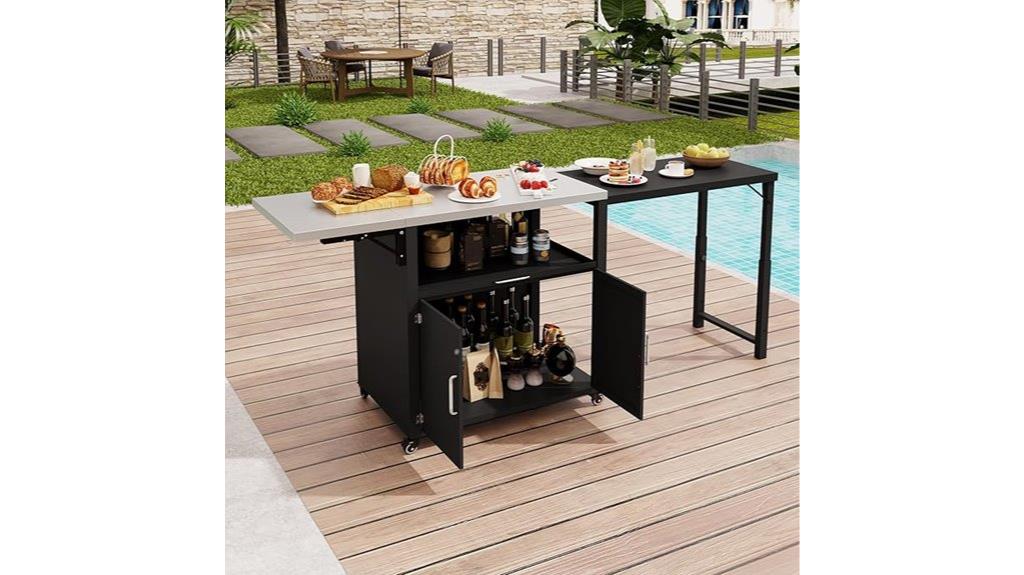 mobile outdoor kitchen island