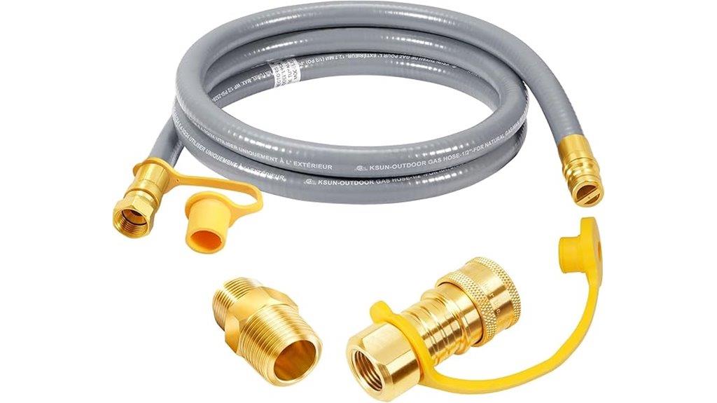 natural gas hose connection
