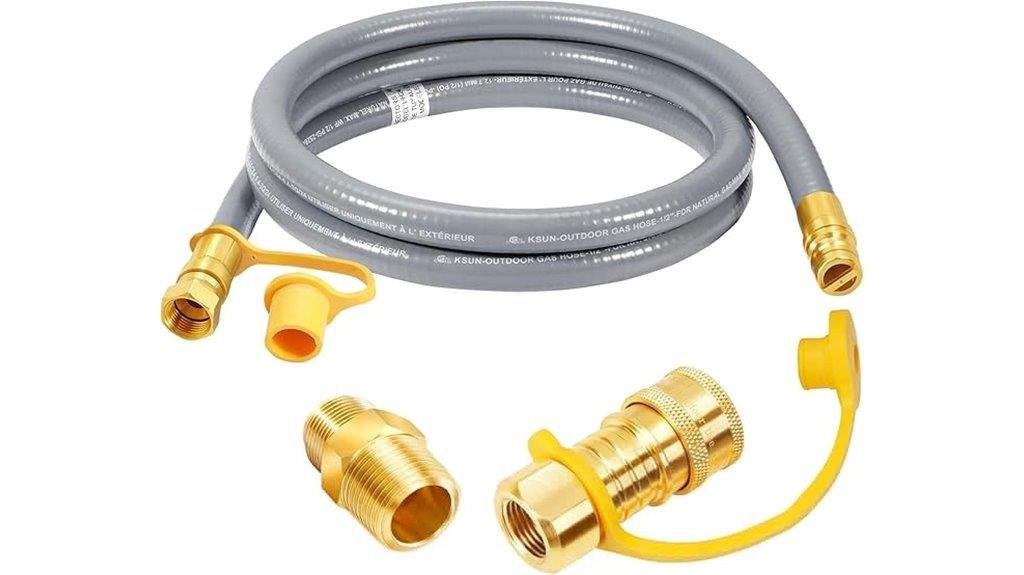 natural gas hose with quick connect