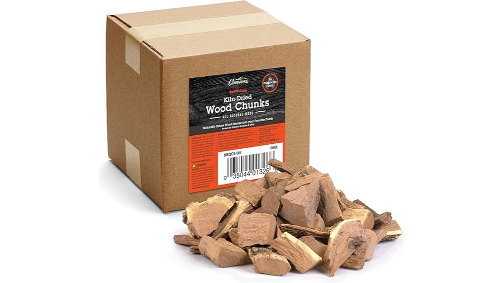 natural oak smoking chunks