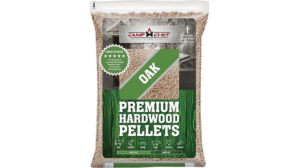 natural oak wood pellets